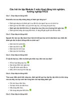 Ngân hàng câu hỏi Mô đun 3 môn Hoạt động trải nghiệm hướng nghiệp THCS