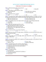 Bài tập trắc nghiệm hóa 8 bài 31 tính chất ứng dụng của hiđro có đáp án 