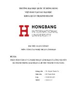 Ho thanh binh   tieu luan cuoi ky   tam ly  nghe thuat lanh dao