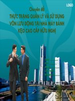 66  thuyết trình về tài chính và vốn lưu động tại công ty