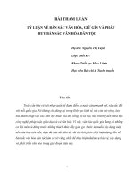 Lý luận về văn hóa, giữ gìn và phát huy bản sắc văn hóa dân tộc