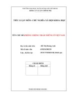 CHỦ ĐỀ PHÒNG CHỐNG THAM NHŨNG Ở VIỆT NAM