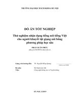 Đồ án tốt nghiệp Nhận dạng tiếng nói sử dụng mô hình Deep learning