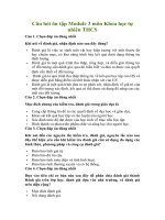 Ngân hàng câu hỏi Mô đun 3 môn Khoa học tự nhiên THCS