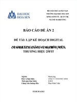 Lập kế hoạch digital marketing nâng cao hiểu biết của khách hàng về dịch vụ của thương hiệu 25 fit