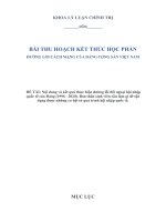 Nội dung và kết quả thực hiện đường lối đối ngoại hội nhập quốc tế của Đảng (1996  2020). Bản thân sinh viên cần làm gì để tận dụng được những cơ hội từ quá trình hội nhập quốc tế.