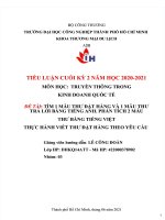 Tìm 1 mẫu thư đặt hàng và 1 mẫu thư trả lời bằng tiếng anh phân tích 2 mẫu thư bằng tiếng việt thực hành viết thư đặt hàng theo yêu cầu