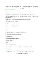 Giải vở bài tập tiếng việt lớp 4 tập 1 trang 17