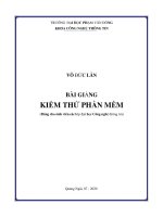 Bài giảng Kiểm thử phần mềm - ĐH Phạm Văn Đồng