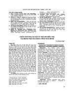 Chấn thương sọ não ở trẻ em điều trị tại Bệnh viện Đa khoa tỉnh Thái Bình