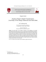 Thương hiệu nhà tuyển dụng trong bối cảnh chuyển đổi số: Nghiên cứu tại Ngân hàng TMCP Tiên Phong