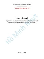 6 chuyên đề “lựa chọn nội dung và phương pháp ôn luyện học sinh giỏi phần lịch sử việt nam giai đoạn 1945 – 1954” 