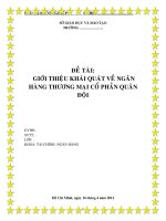 2. báo cáo kết thúc môn học: giới thiệu tổng quan về ngân hàng quân đội MB