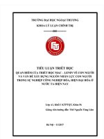 quan điểm của triết học mac lenin về con người và vấn đề xây dựng nguồn nhân lực con người trong sự nghiệp công nghiệp hóa, hiện đại hóa ở nước ta hiện nay