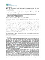 Định giá tài nguyên nước đồng bằng sông Hồng trong bối cảnh biến đổi khí hậu