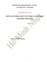 05  đề tài chữa lỗi kiểu bài nghị luận xã hội cho học sinh giỏi 