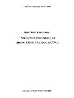 kỷ yếu hội thảo khoa học: Ứng dụng công nghệ 4 0 trong công tác học đường