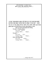 Bản báo cáo khoa học kĩ thuật