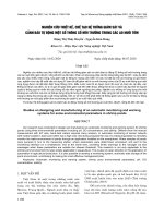 Nghiên cứu thiết kế, chế tạo hệ thống giám sát và cảnh báo tự động một số thông số môi trường trong các ao nuôi tôm
