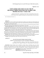 Chất lượng giấc ngủ và các yếu tố liên quan ở bệnh nhân ung thư tại Bệnh viện trường Đại học Y Dược Huế