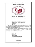 TIỂU LUẬN kết THÚC học PHẦN   TRẢ lời câu hỏi tư TƯỞNG hồ CHÍ MINH về văn hóa, đạo đức