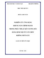 Luận án tiến sĩ nghiên cứu ứng dụng khung nắn chỉnh ngoài trong phẫu thuật kết xương đùi bằng đinh nội tủy có chốt 