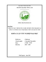 Khoá luận tốt nghiệp Đại học: Khảo sát quy trình công nghệ chế biến tôm Nobashi tại Công ty cổ phần xuất nhập khẩu thủy sản Quảng Ninh