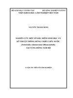 Luận án tiến sĩ nghiên cứu một số đặc điểm sinh học và kỹ thuật trồng rừng chiêu liêu nước 