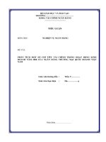 13 báo cáo kết thúc môn học: phân tích các chỉ số tài chính của ngân hàng thương mại