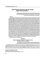 Giảm tiếng ồn tại khoa Hồi sức ngoại Bệnh viện Nhi đồng 1