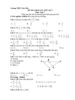 Đề thi giữa học kì 1 môn Toán lớp 7 năm 2020-2021 có đáp án - Trường THCS Nguyễn Văn Tiến