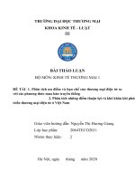 (Bài thảo luận Kinh tế thương mại) Phân tích ưu điểm và hạn chế của thương mại điện tử so với các phương thức mua bán truyền thống