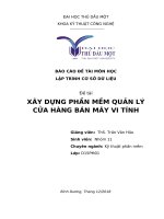 Xây dựng phần mềm quản lý cửa hàng bán máy vi tính