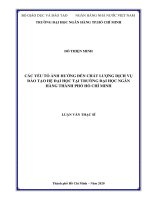 Các yếu tố ảnh hưởng đến chất lượng dịch vụ đào tạo hệ đại học tại trường đại học ngân hàng thành phố hồ chí minh  luận văn thạc sĩ quản trị kinh doanh 
