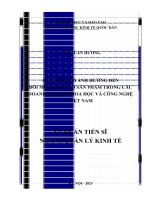 Các nhân tố ảnh hưởng đến đổi mới sáng tạo sản phẩm trong các doanh nghiệp khoa học và công nghệ Việt Nam.