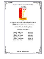 BÁO cáo hệ THỐNG QUẢN lý TOÀ NHÀ THÔNG MINH đề tài hệ THỐNG âm THANH CÔNG CỘNG 