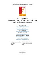 BÀI tập lớn môn học hệ THỐNG QUẢN lý tòa NHÀ THÔNG MINH IBMS 