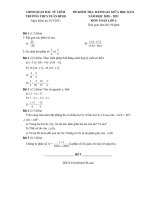 Đề thi giữa học kì 2 môn Toán lớp 6 năm 2020-2021 - Trường THCS Xuân Đỉnh