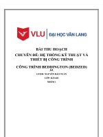 Bài thu hoạch chuyên đề hệ thống kỹ thuật và thiết bị công trình, công trình beddington (bedzed )