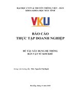 Báo cáo thực tập doanh nghiệp xây dựng hệ thống bán vật tư kim khí – công ty TNHH MTV công nghệ phần mềm minh đức thịnh