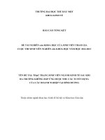 Thực trạng sinh viên ngành kinh tế sau khi ra trường không đáp ứng được nhu cầu tuyển dụng của các doanh nghiệp tại bình dương 