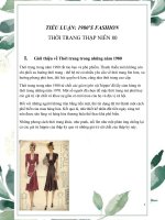 TIỂU LUẬN THỜI TRANG THẬP NIÊN 80