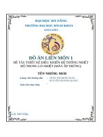 THIẾT KẾ ĐIỀU KHIỂN HỆ THỐNG NHIỆT ĐỘ TRONG LÒ NHIỆT