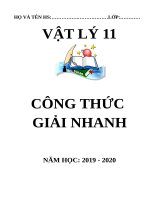 CONG THUC TINH NHANH 2020 