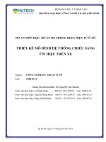 Báo cáo đồ án hệ thống điện, điện tử ô tô