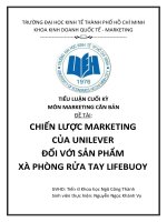 CHIẾN lược MARKETING của UNILEVER đối với sản PHẨM xà PHÒNG rửa TAY LIFEBUOY