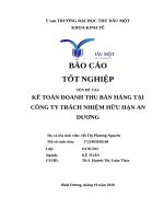 Kế toán doanh thu bán hàng tại công ty trách nhiệm hữu hạn an dương 