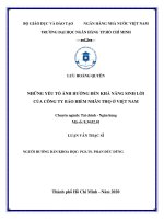 Những yếu tố ảnh hưởng đến khả năng sinh lời của công ty bảo hiểm nhân thọ ở việt nam  luận văn thạc sĩ tài chính ngân hàng 