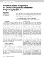 Một số biện pháp bồi dưỡng năng lực mô hình hóa toán học cho học sinh tiểu học thông qua dạy học phân sô