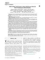 Bài báo khoa học về chế độ ăn DASH để phòng ngừa bệnh thận: DASH (dietary approaches to stop hypertension) diet and risk of subsequent kidney disease